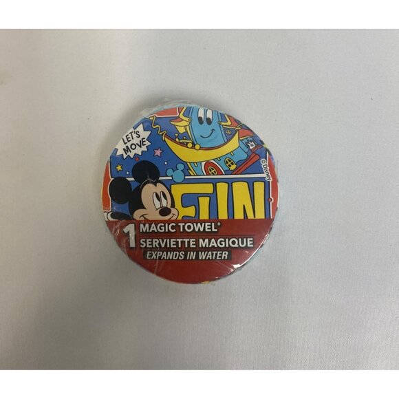 Disney Junior Mickey Mouse Magic Towel 11''x11'' Expand In Water 100% Cotton - Picture 4 of 5